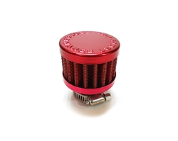 Воздушный фильтр нулевого сопротивления (нулевик) для вентиляции картерных газов ProSport, 12мм, красный фото