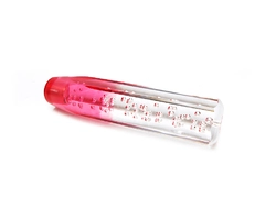 Ручка КПП JDM 200мм, белый-красный с гранями фото