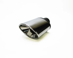 Универсальная насадка на глушитель MG-Race одинарная, скошенная, с рюмкой, диаметр выхода 120x80мм фото