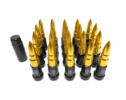 Комплект колесных гаек Bullet nut M12x1.25 золотые фото