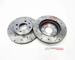 Тормозные диски вентилируемые АТС-Sport R13 с насечками и перфорацией для ВАЗ 2110, 2111