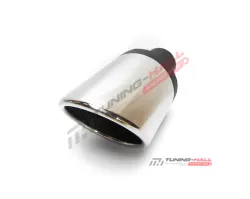 Универсальная насадка на глушитель MG-Race одинарная, скошенная, с перфорацией, диаметр выхода 100мм