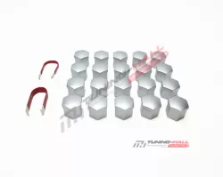 Колпачки для колесных болтов и гаек матовый хром 19мм