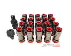 Комплект колесных гаек Volks M12x1.25 под титан красные
