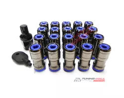 Комплект колесных гаек Volks M12x1.25 под титан синие