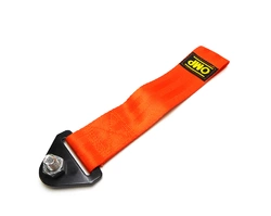 Буксировочный крюк (буксировочная петля) OMP style оранжевая фото