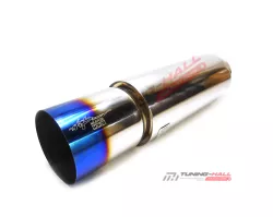Спортивный прямоточный глушитель (бочка) HKS Hi-Power style обожженная диаметр входа 76мм, выхода 114мм