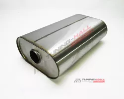 Универсальный глушитель прямоточный MG-Race длина 380мм, диаметр 220x120мм, диаметр трубы 52мм