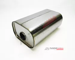 Универсальный глушитель прямоточный MG-Race длина 380мм, диаметр 220x150мм, диаметр трубы 52мм