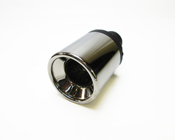 Универсальная насадка на глушитель MG-Race одинарная, прямая, с рюмкой, диаметр выхода 100мм фото