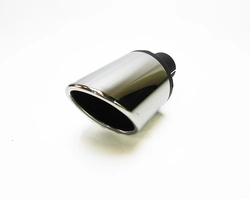 Универсальная насадка на глушитель MG-Race одинарная, скошенная, пустая, диаметр выхода 100мм фото