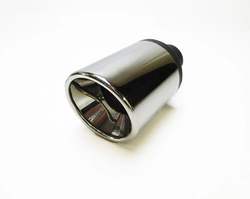 Универсальная насадка на глушитель MG-Race одинарная, скошенная, с рюмкой, диаметр выхода 100мм фото