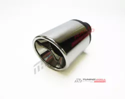 Универсальная насадка на глушитель MG-Race одинарная, скошенная, с рюмкой, диаметр выхода 100мм