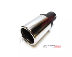 Универсальная насадка на глушитель MG-Race одинарная, прямая, с перфорацией, диаметр выхода 80мм