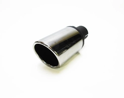 Универсальная насадка на глушитель MG-Race одинарная, скошенная, пустая, диаметр выхода 90мм фото