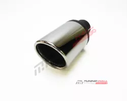 Универсальная насадка на глушитель MG-Race одинарная, скошенная, с перфорацией, диаметр выхода 90мм