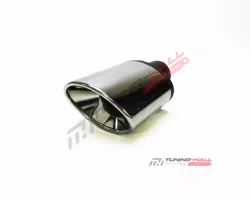 Универсальная насадка на глушитель MG-Race одинарная, скошенная, с рюмкой, диаметр выхода 120x80мм