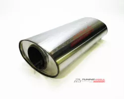 Универсальный резонатор прямоточный MG-Race длина 380мм, диаметр 170x105мм, диаметр трубы 76мм