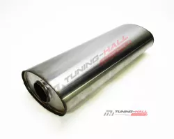Универсальный резонатор прямоточный MG-Race длина 460мм, диаметр 170x105мм, диаметр трубы 63мм