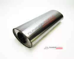 Универсальный резонатор прямоточный MG-Race длина 460мм, диаметр 170x105мм, диаметр трубы 76мм