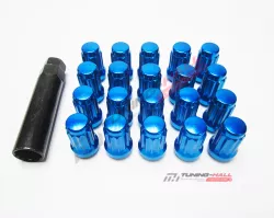Комплект колесных гаек M12x1.5 12-лучевые синий хром