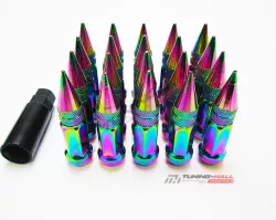 Комплект колесных гаек "Пики" М12х1.25 радужный хром