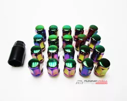 Комплект колесных гаек M12x1.5 радужный хром