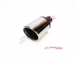 Универсальная насадка на глушитель MG-Race одинарная, скошенная, с перфорацией, диаметр выхода 100мм