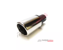 Универсальная насадка на глушитель MG-Race одинарная, скошенная, с перфорацией, диаметр выхода 80мм