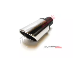 Универсальная насадка на глушитель MG-Race одинарная, скошенная, с перфорацией, диаметр выхода 80мм