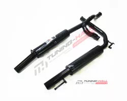 Глушитель прямоточный раздвоенный без насадки Stinger Sport  MUTE ВАЗ 2113, 2114