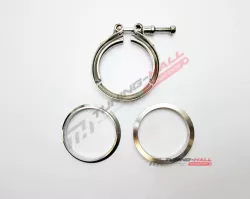 V-band хомут с фланцами, диаметр 2.5" (63мм) с проточкой папа-мама