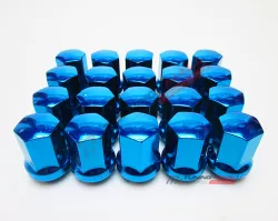 Комплект колесных гаек M12x1.5 синий хром