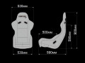 Спортивное сиденье с регулировкой спинки (полуковш) Recaro-500 LM